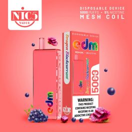 Nic5 Vapor EDM Disposable Vape 5% Nicotine | 5000 Puffs | 5 Pack