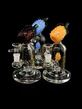 Pineapple Glass Bubbler Bong Shower head Perc Water pipe 8 Inch